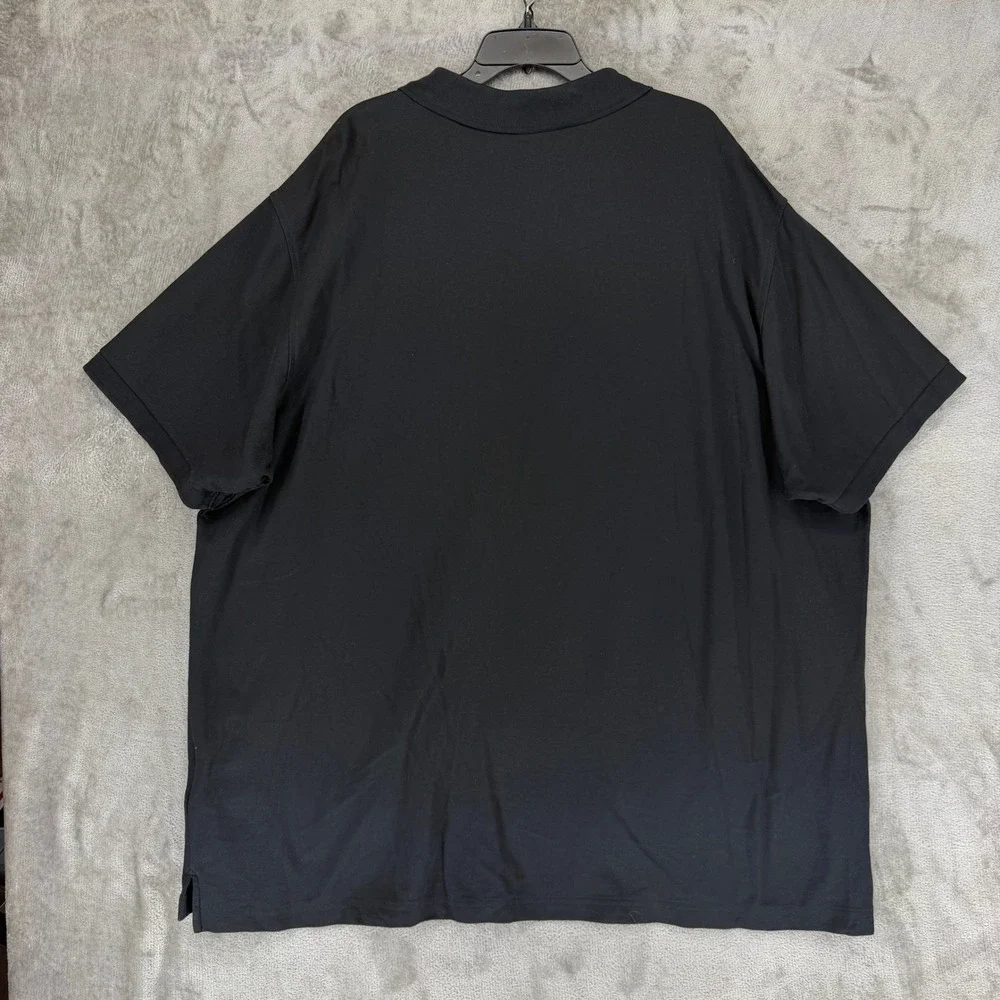 Psycho Bunny Polo Shirt Mens 5XL B9K001CRPC Black Pima Cotton EUC